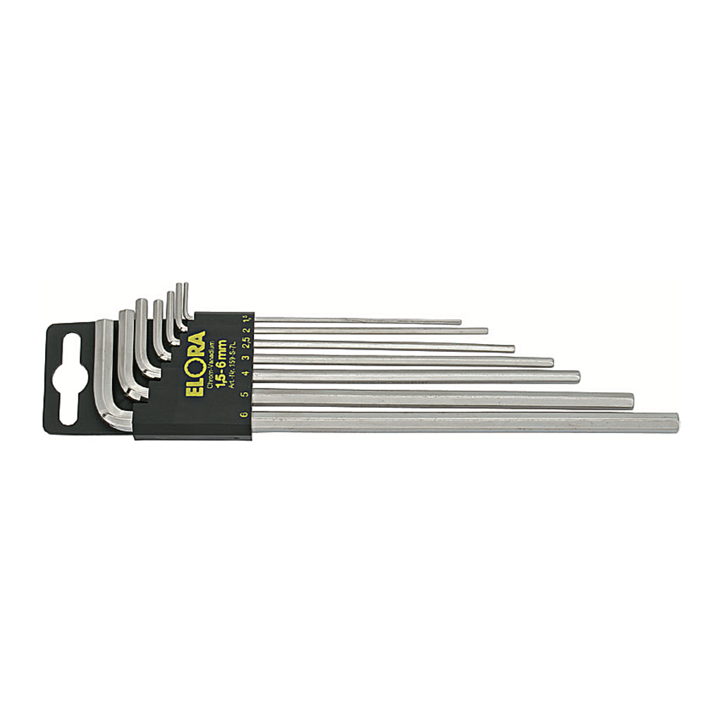 ELORA 159S-L HEXAGON KEY SET, EXTRA LONG METRIC