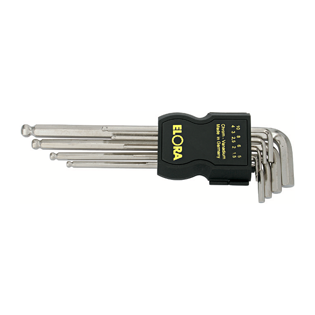 ELORA 159S-KUB BALL END HEXAGON KEY SET, EXTRA LONG