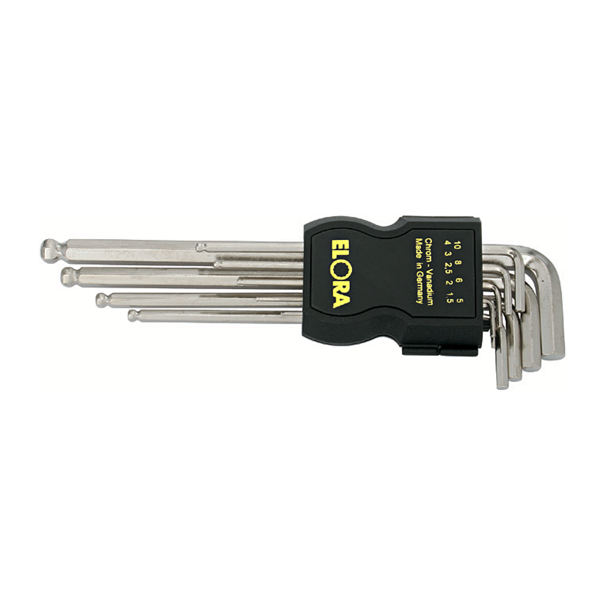 ELORA 159S-KUB BALL END HEXAGON KEY SET, EXTRA LONG