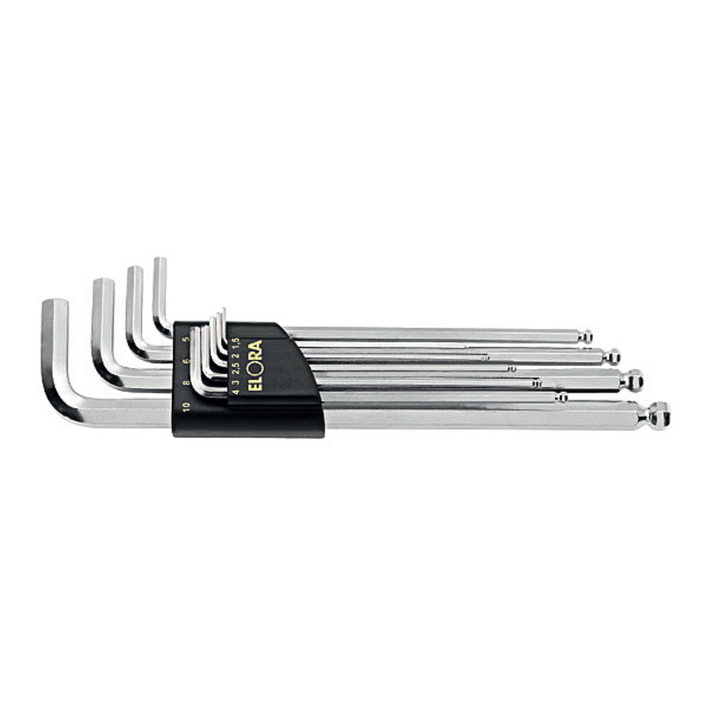 ELORA 159SKU E BALL END HEXAGON KEY SET, EXTRA LONG