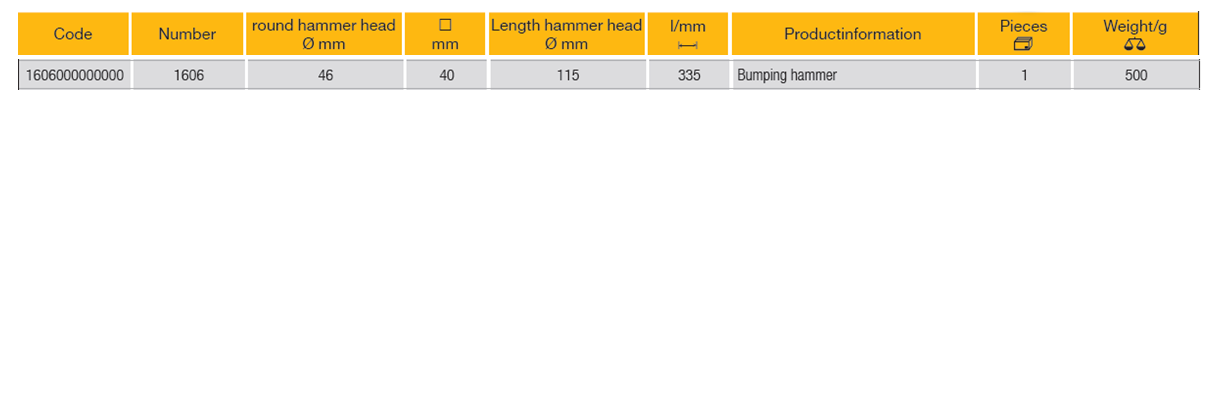 ELORA 1606 BODYWORK BUMPING HAMMER 46MM Secondary image
