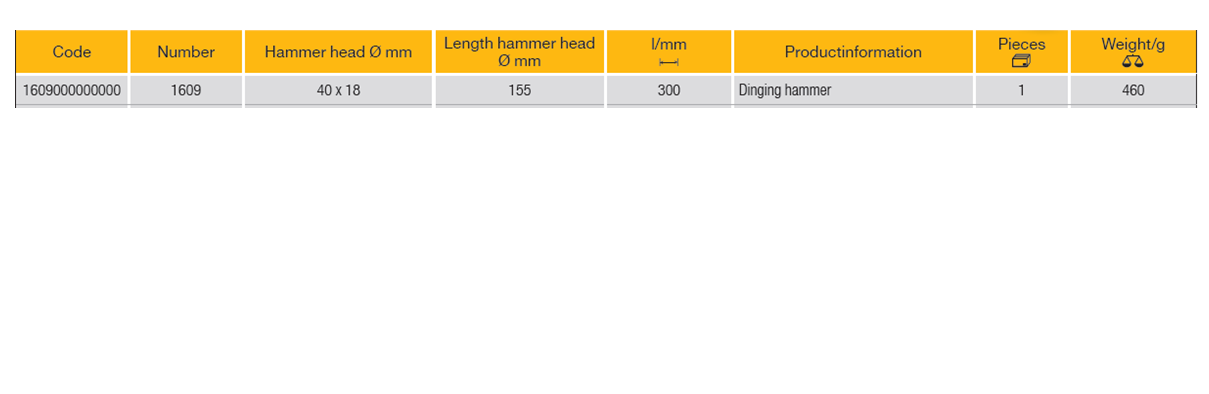 ELORA 1609 BODYWORK EMBOSSING HAMMER 155MM Secondary image