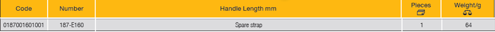 ELORA 187-E160 STRAP WRENCH SPARE STRAP