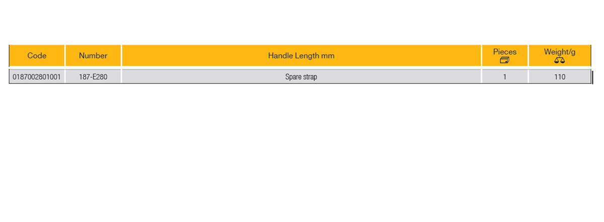 ELORA 187-E280 STRAP WRENCH SPARE STRAP