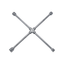 ELORA 196-3/4 FOUR WAY WHEEL NUT WRENCH - MALE SQUARE PATTERN
