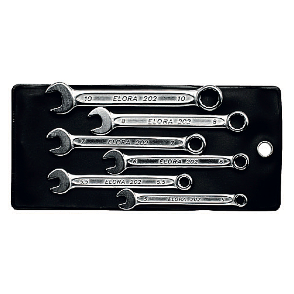 ELORA 202S-M COMBINATION SPANNERS SET, EXTRA SHORT METRIC