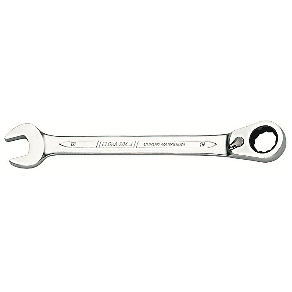 ELORA 204-J COMBINATION SPANNER WITH RING RATCHET