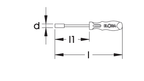 ELORA 213 HEXAGON NUT DRIVER, FLEXIBLE