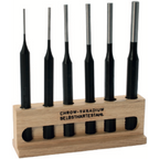 ELORA 271S PARALLEL PIN PUNCH SET IN WOODEN HOLDER
