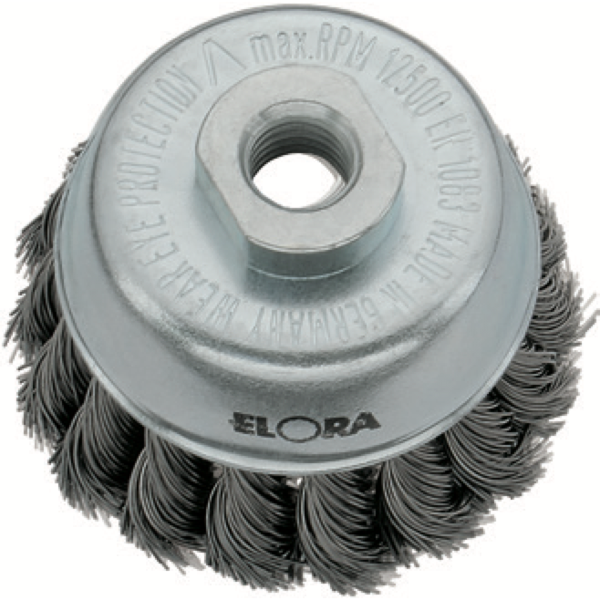 ELORA 2850 CUP BRUSH, TWISTED WIRE