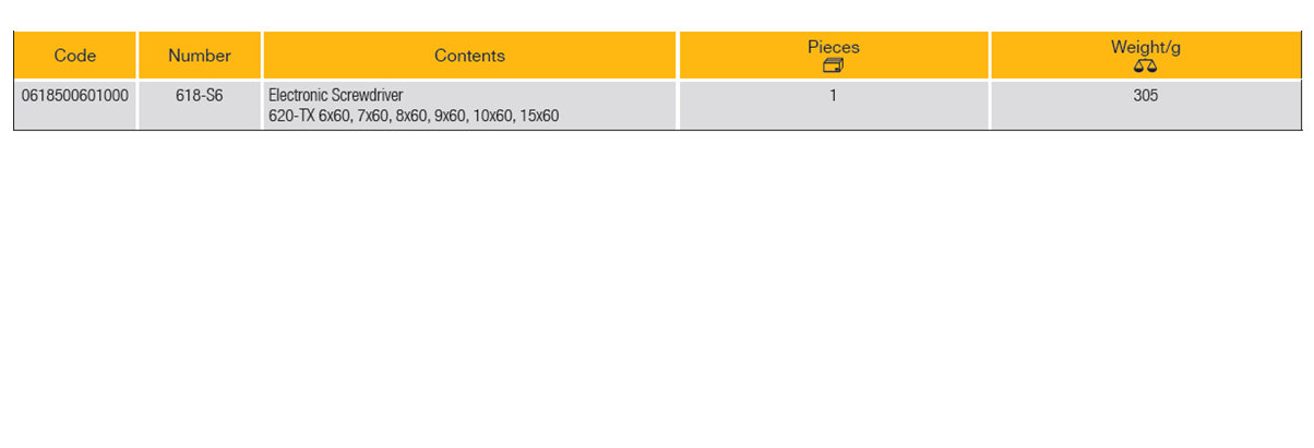 ELORA 618-S6 ELECTRONIC SCREWDRIVER SET Secondary image