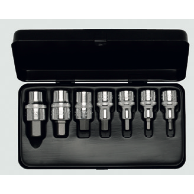 ELORA 770-INA 1/2" HEXAGON SOCKET SET INCHES 7PCS