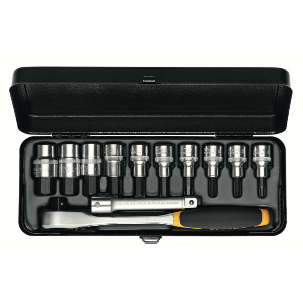 ELORA 770-KINMU/KINMK 1/2" HEXAGON SOCKET SET METRIC 12PCS