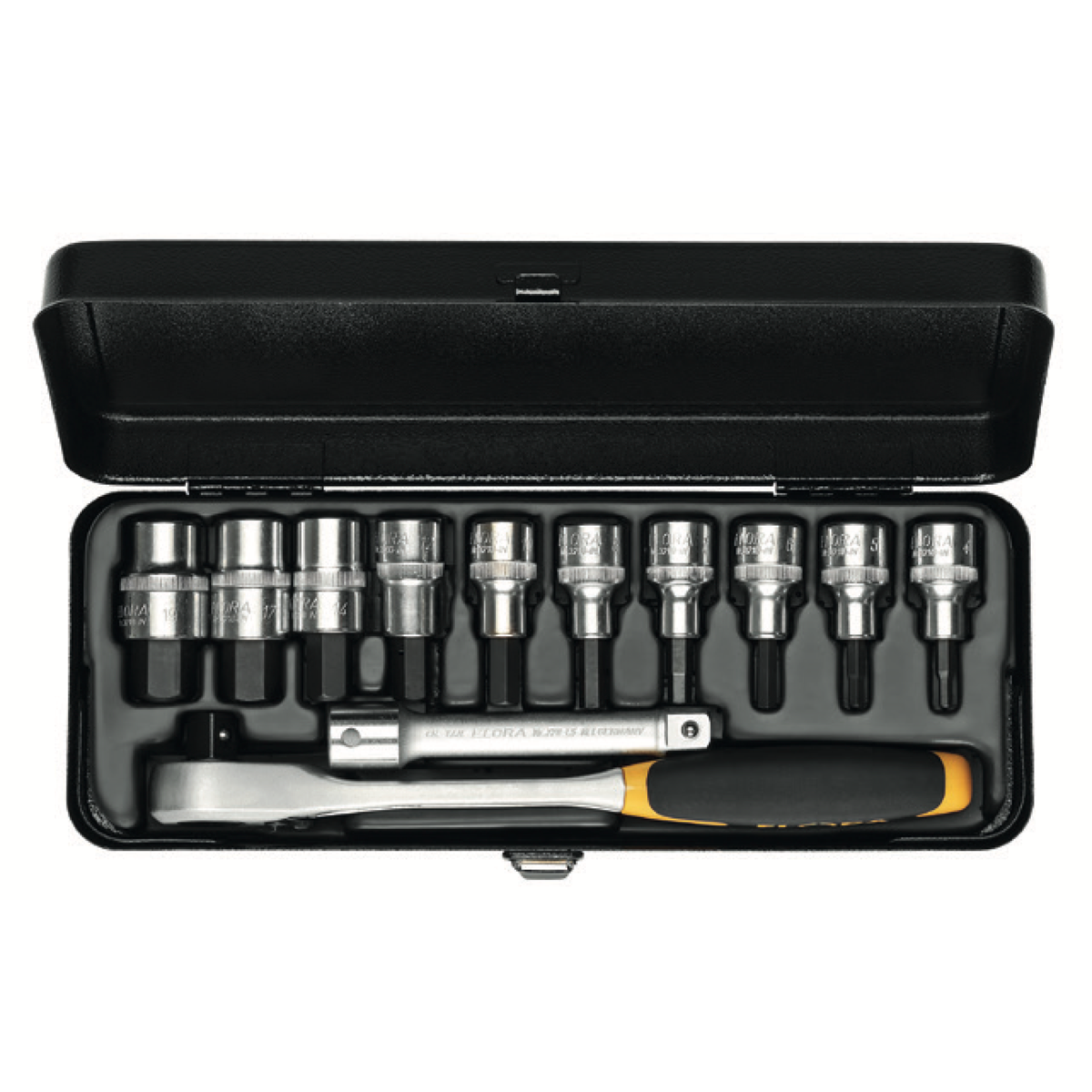 ELORA 770-KINMU/KINMK 1/2" HEXAGON SOCKET SET METRIC 12PCS
