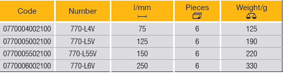 ELORA 770-LV EXTENSION BAR 1/2", SWIVELLING