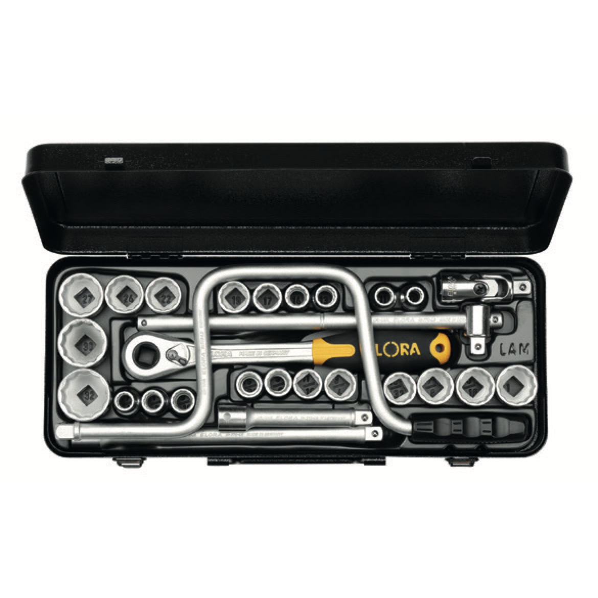 ELORA 770-LAMU 1/2" BI-HEXAGON SOCKET SET METRIC 28PCS