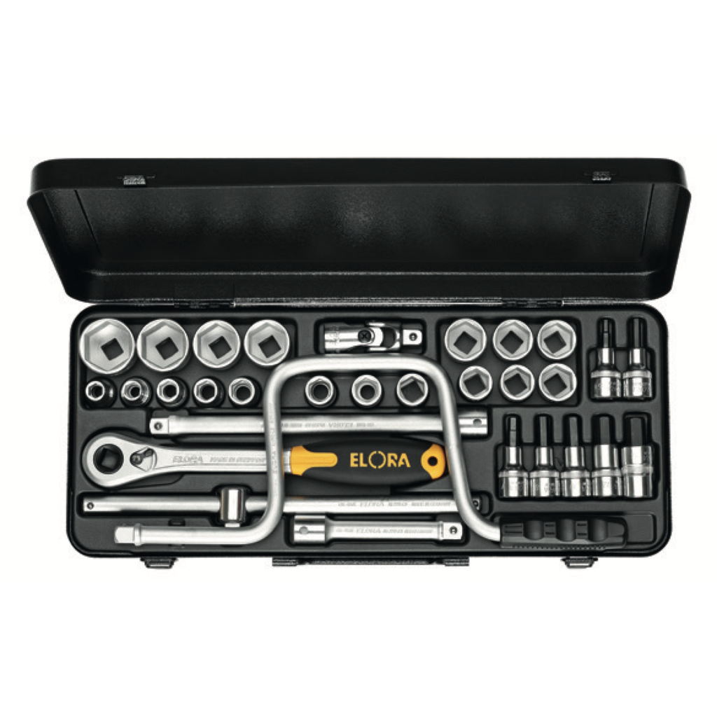 ELORA 770-LIMU/MK 1/2" BI-HEXAGON SOCKET SET METRIC 31PCS