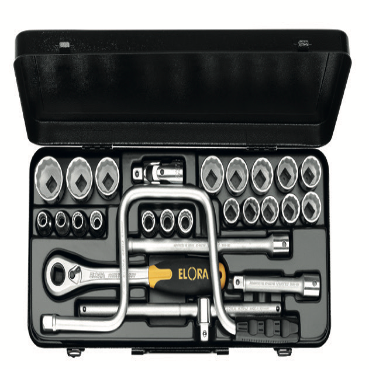 ELORA 770-LMK 1/2" BI-HEXAGON SOCKET SET METRIC 26PCS