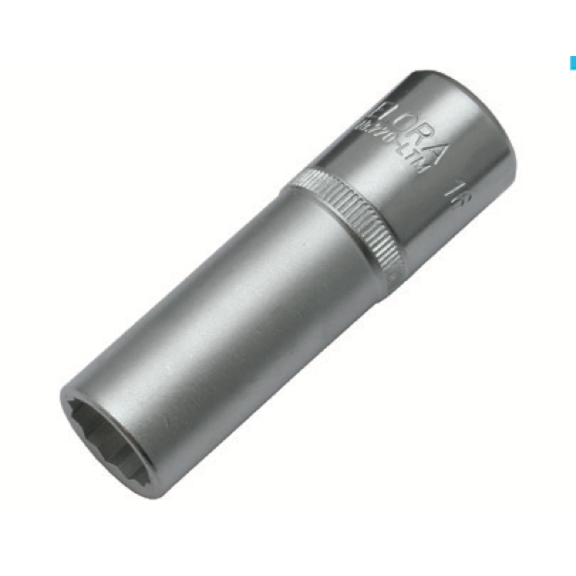 ELORA 770-LT 1/2" BI-HEXAGON SOCKET METRIC EXTRA DEEP