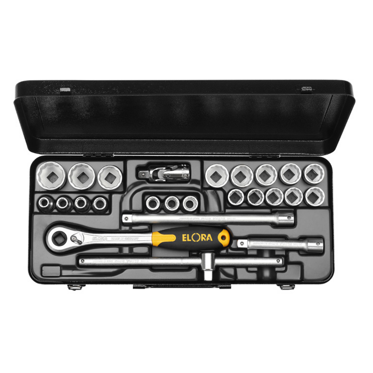 ELORA 770-OKLMK 1/2" BI-HEXAGON SOCKET SET METRIC 25PCS