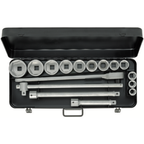 ELORA 770-S12 AU 3/4" BI-HEXAGON SOCKET SET INCHES 16PCS