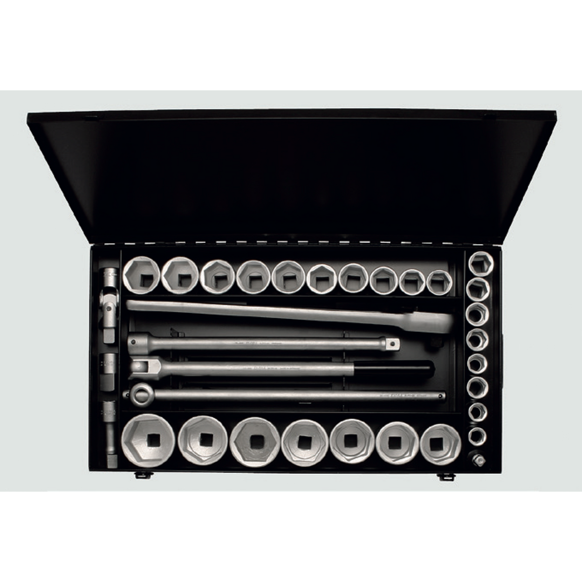 ELORA 770-S24/1 MU 3/4" BI-HEXAGON SOCKET SET METRIC 34 PCS