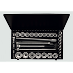ELORA 770-S24/1MZ 3/4" BI-HEXAGON SOCKET SET METRIC 34 PCS