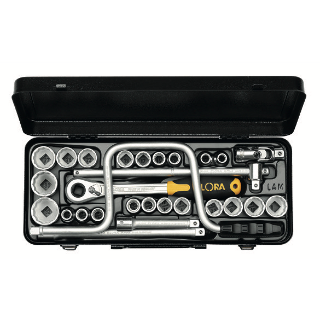 ELORA 771-LAMU 1/2" HEXAGON SOCKET SET INCHES 28PCS