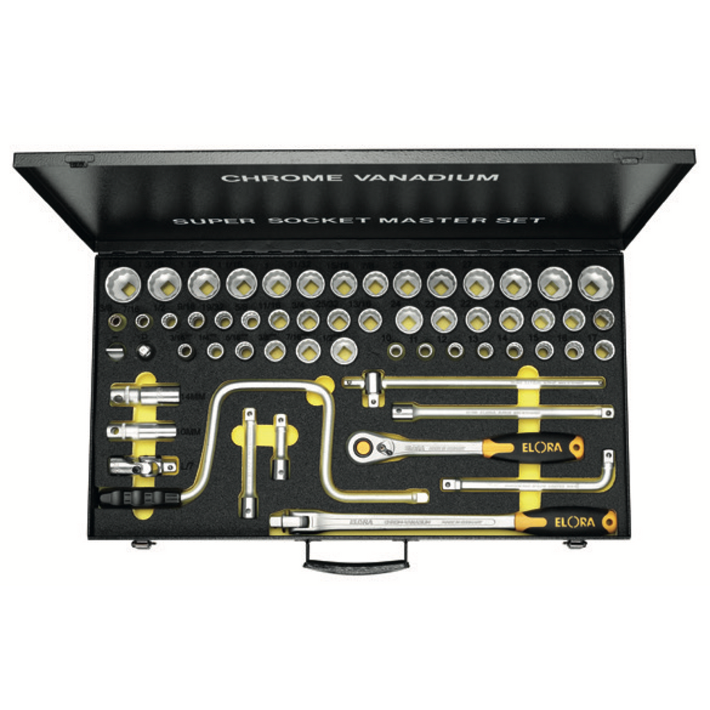 ELORA 771-LSSMF 1/2" HEXAGON SOCKET SET INCHES 57PCS