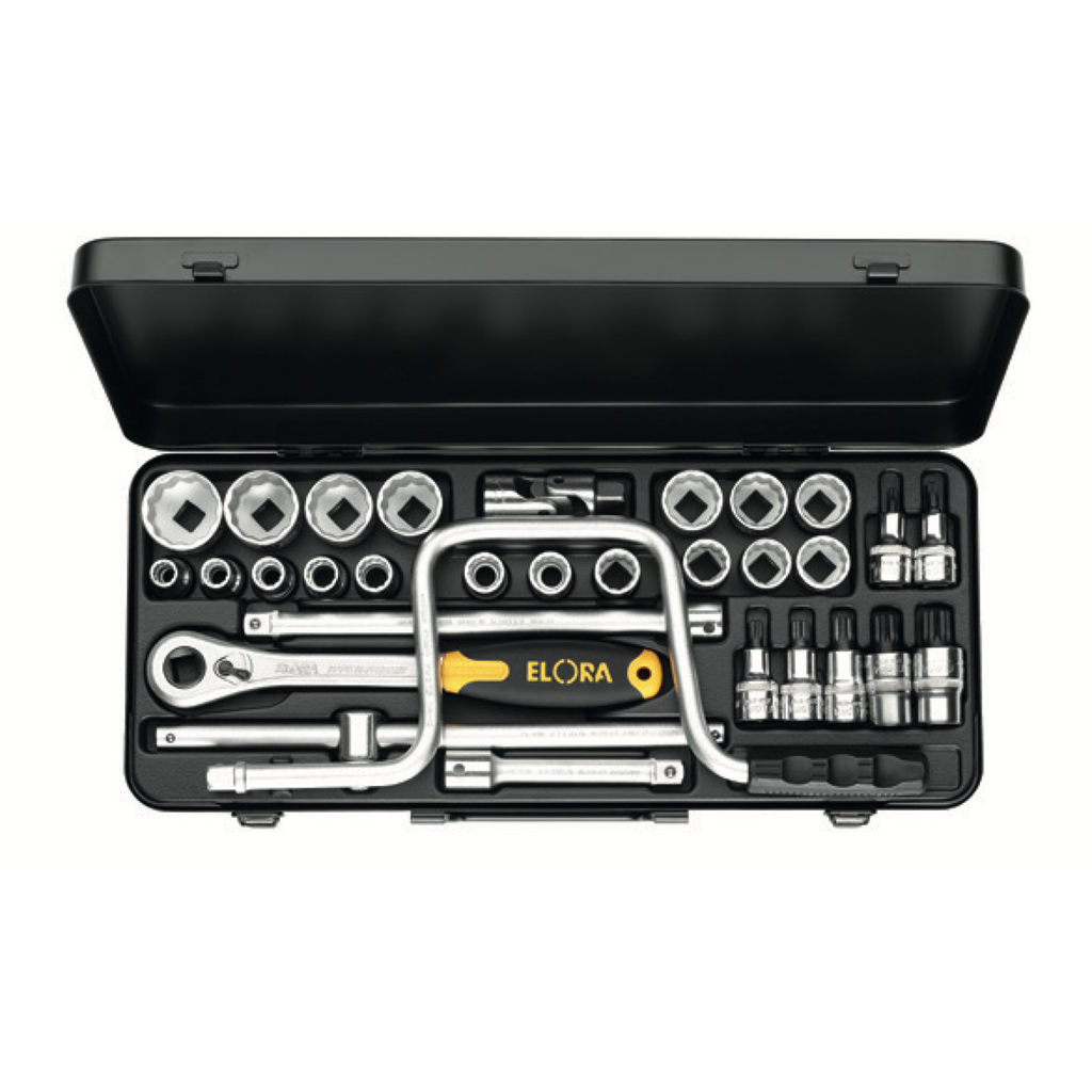 ELORA 771-LXZNU/ZNK 1/2" HEXAGON SOCKET SET METRIC 31PCS