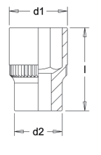 ELORA 780A 1" BI-HEXAGON SOCKET