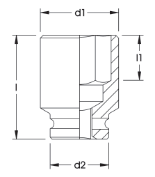 ELORA 790A 1/2" IMPACT SOCKET HEXAGON INCHES