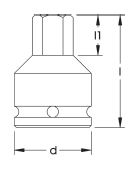 ELORA 793INA 1.1/2" IMPACT SOCKET HEXAGON INCHES Secondary image