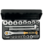 ELORA 870-JAU 3/8" HEXAGON SOCKET SET INCHES 15 PCS