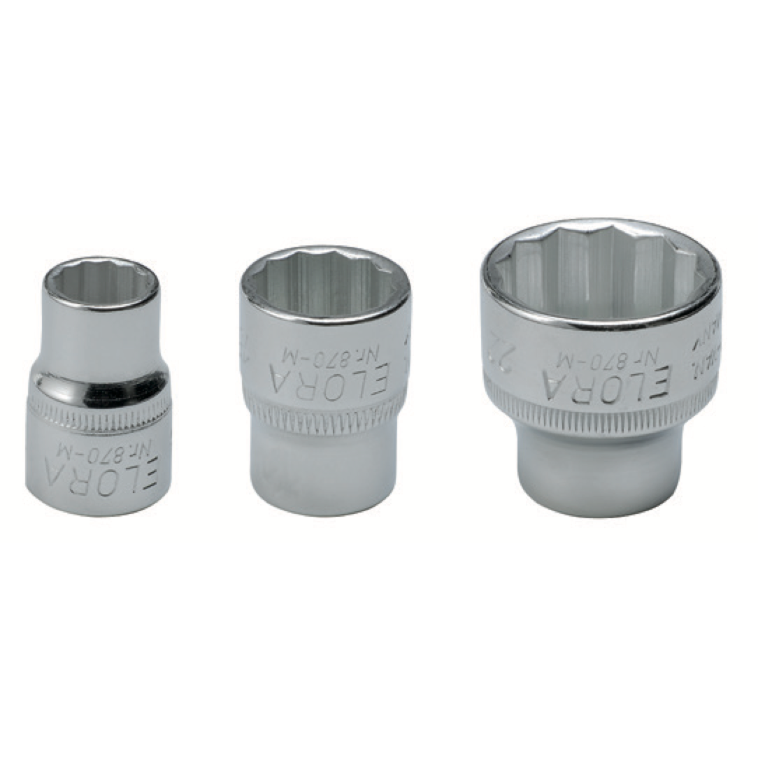 ELORA 870-M 3/8" BI-HEXAGON SOCKET METRIC