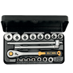 ELORA 871-JMU 3/8" HEXAGON SOCKET SET METRIC 18 PCS