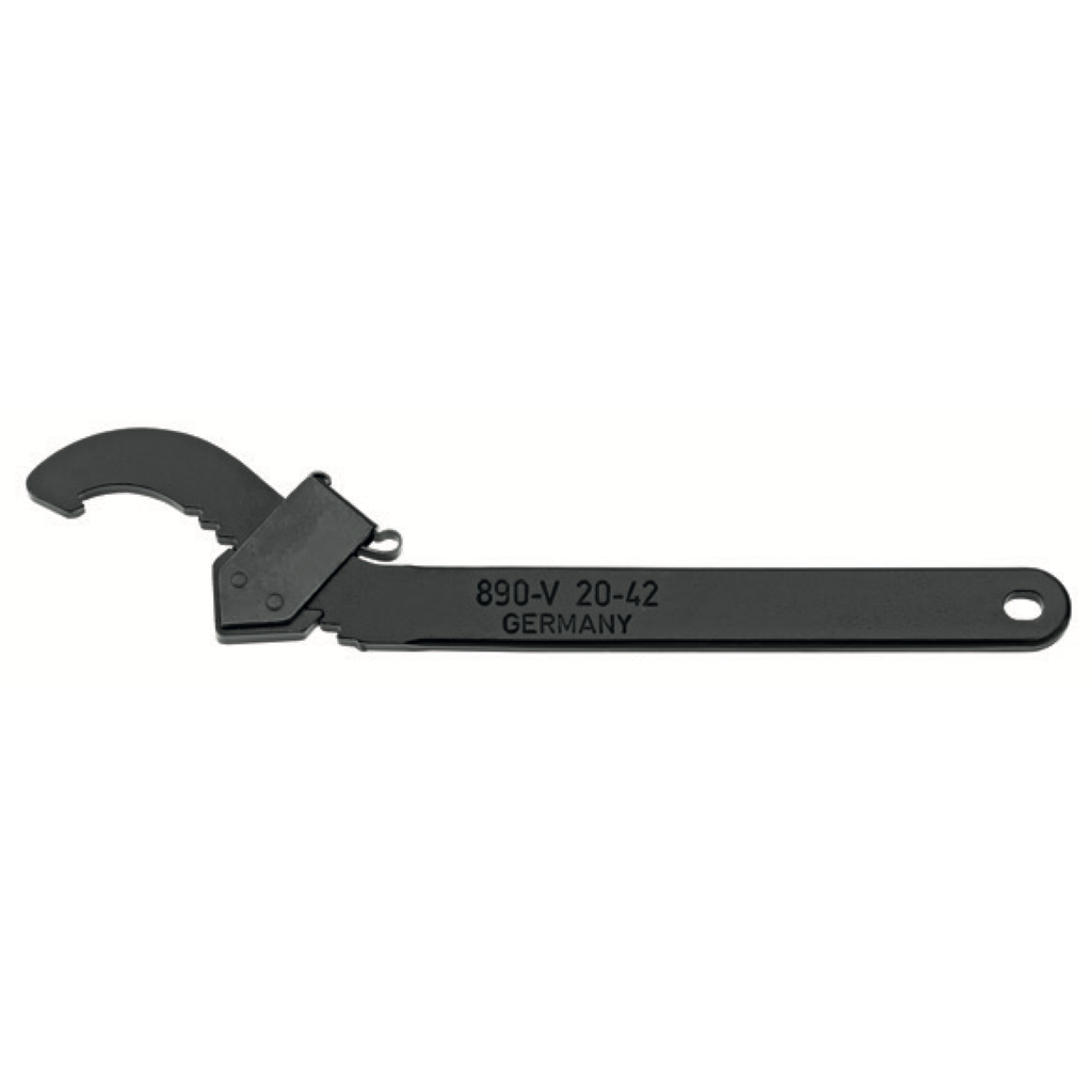 ELORA 890-V ADJUSTABLE HOOK WRENCH WITH NOSE