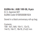 ELORA JUBI 100-S8 SPANNER SET ROLL UP BAG 8PCS