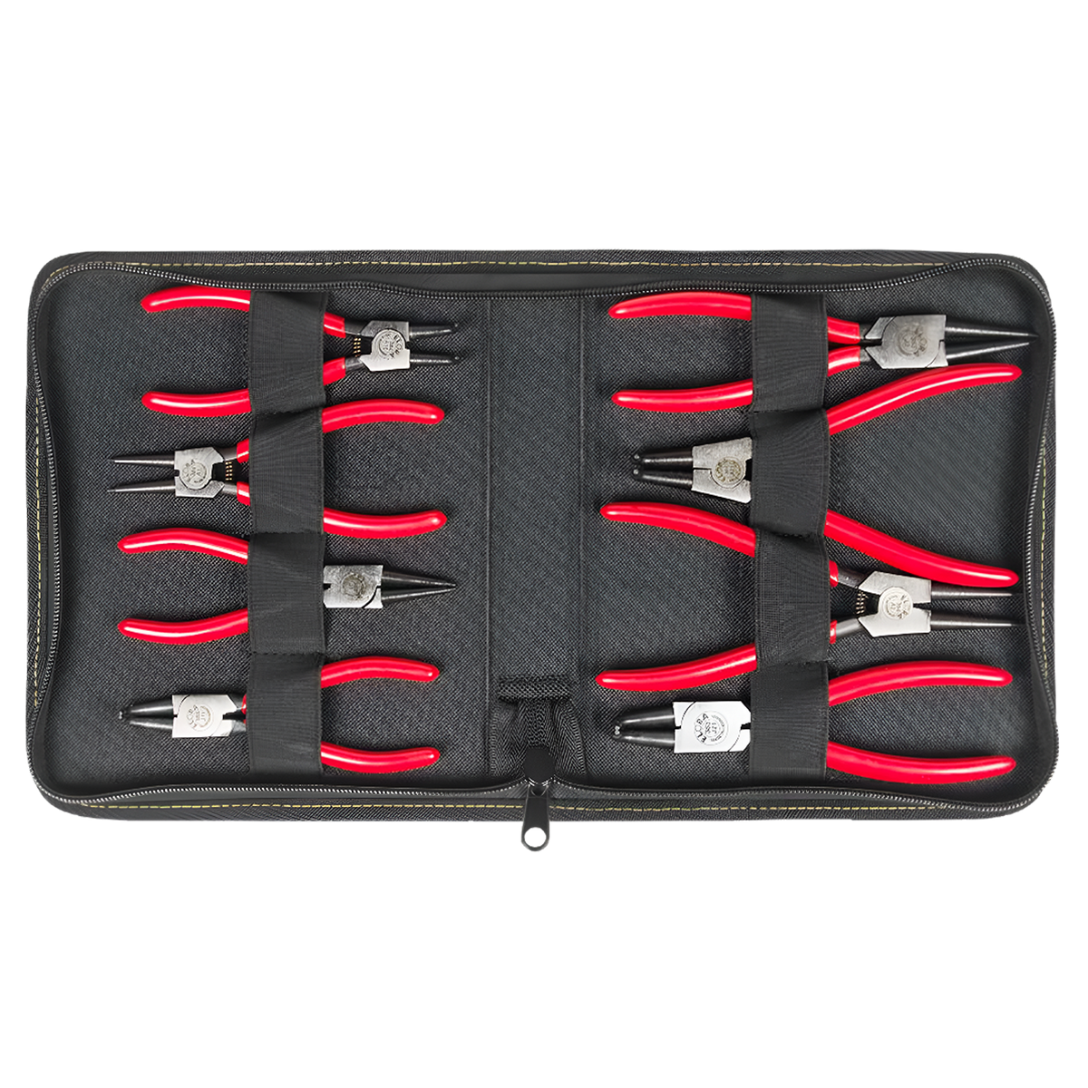 ELORA JUBI 304-S8 CIRCLIP PLIER SET NYLON BAG WITH ZIP FASTENER 8PCS Main image