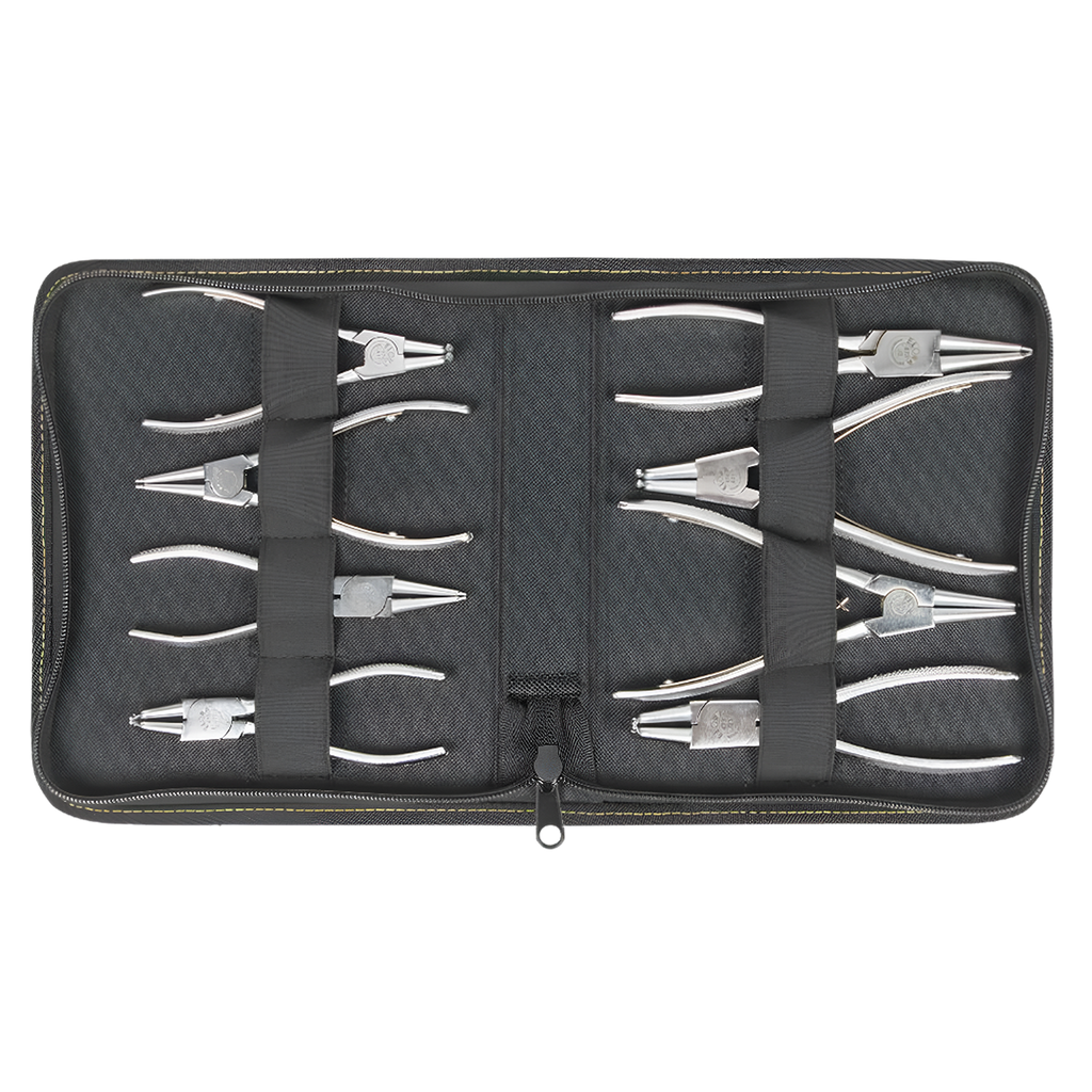 ELORA JUBI 403-S8 CIRCLIP PLIER SET NYLON BAG WITH ZIP FASTENER 8PCS