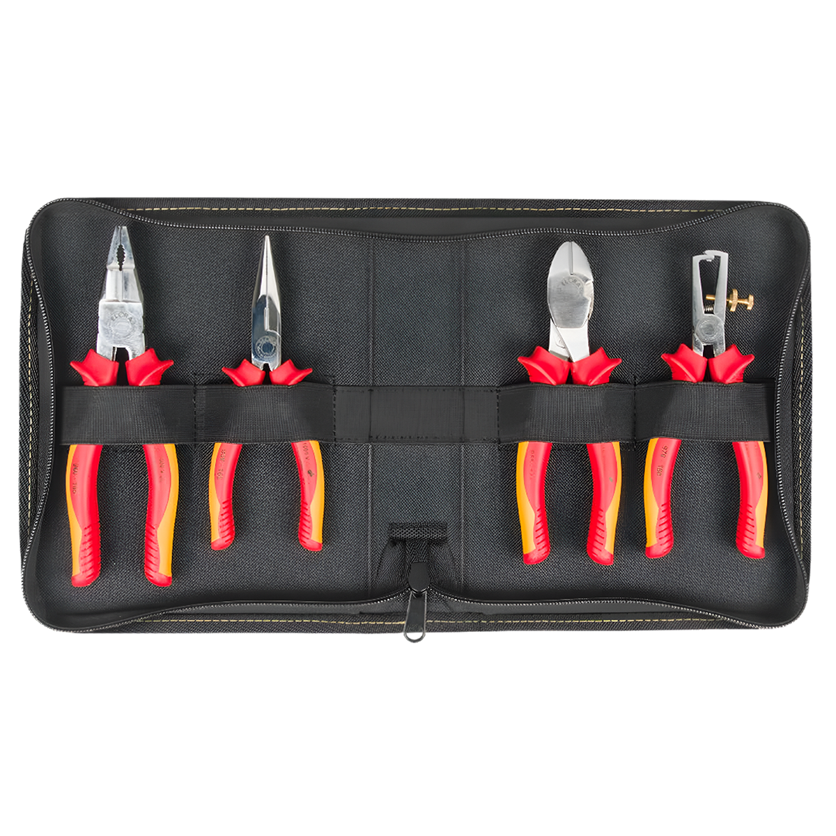 ELORA JUBI 903-S4 VDE PLIER SET NYLON BAG WITH ZIP FASTENER 4PCS Main image