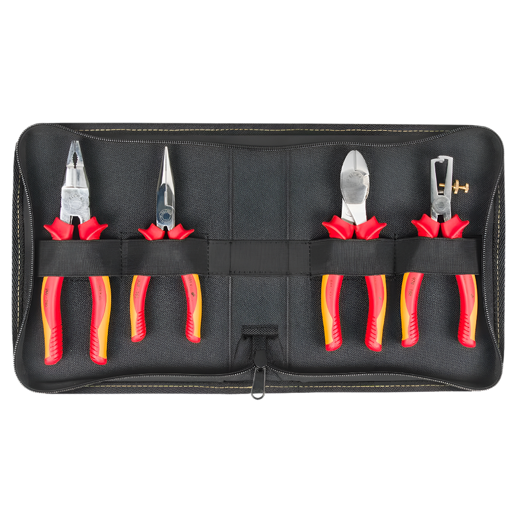 ELORA JUBI 903-S4 VDE PLIER SET NYLON BAG WITH ZIP FASTENER 4PCS