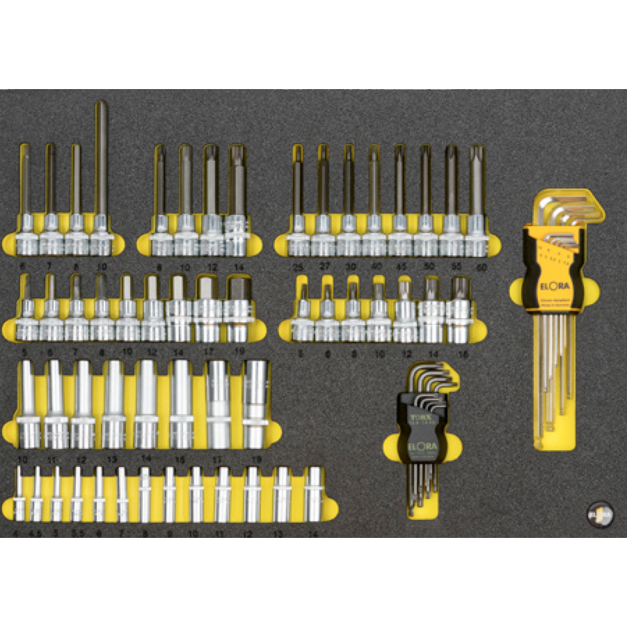 ELORA OMS-52 1/4" MODULE SOCKET SET, DEEP AND 1/2"