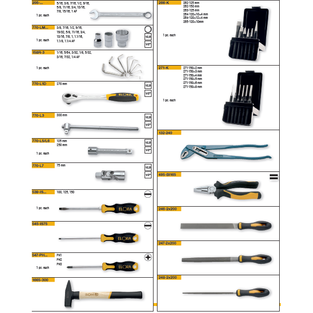 ELORA WS-1A 64 PCS INCHES TOOL ASSORTMENT Main image
