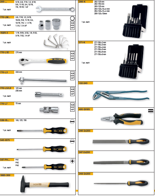 ELORA WS-1A 64 PCS INCHES TOOL ASSORTMENT Secondary image