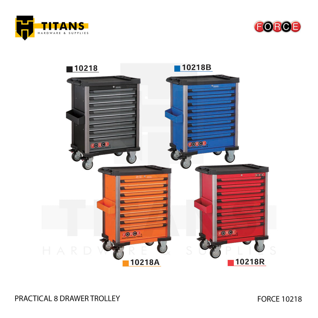 (FORCE 10218) PRACTICAL 8 DRAWER TROLLEY, EMPTY
