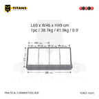 (FORCE 10225) PRACTICAL 5 DRAWER TOOL BOX, EMPTY