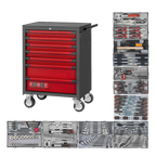 (FORCE 10517-245) PRACTICAL 7 DRAWER TOOL TROLLEY WITH 245 TOOLS