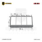 (FORCE 50223) 3 DRAWER TOOL BOX, EMPTY