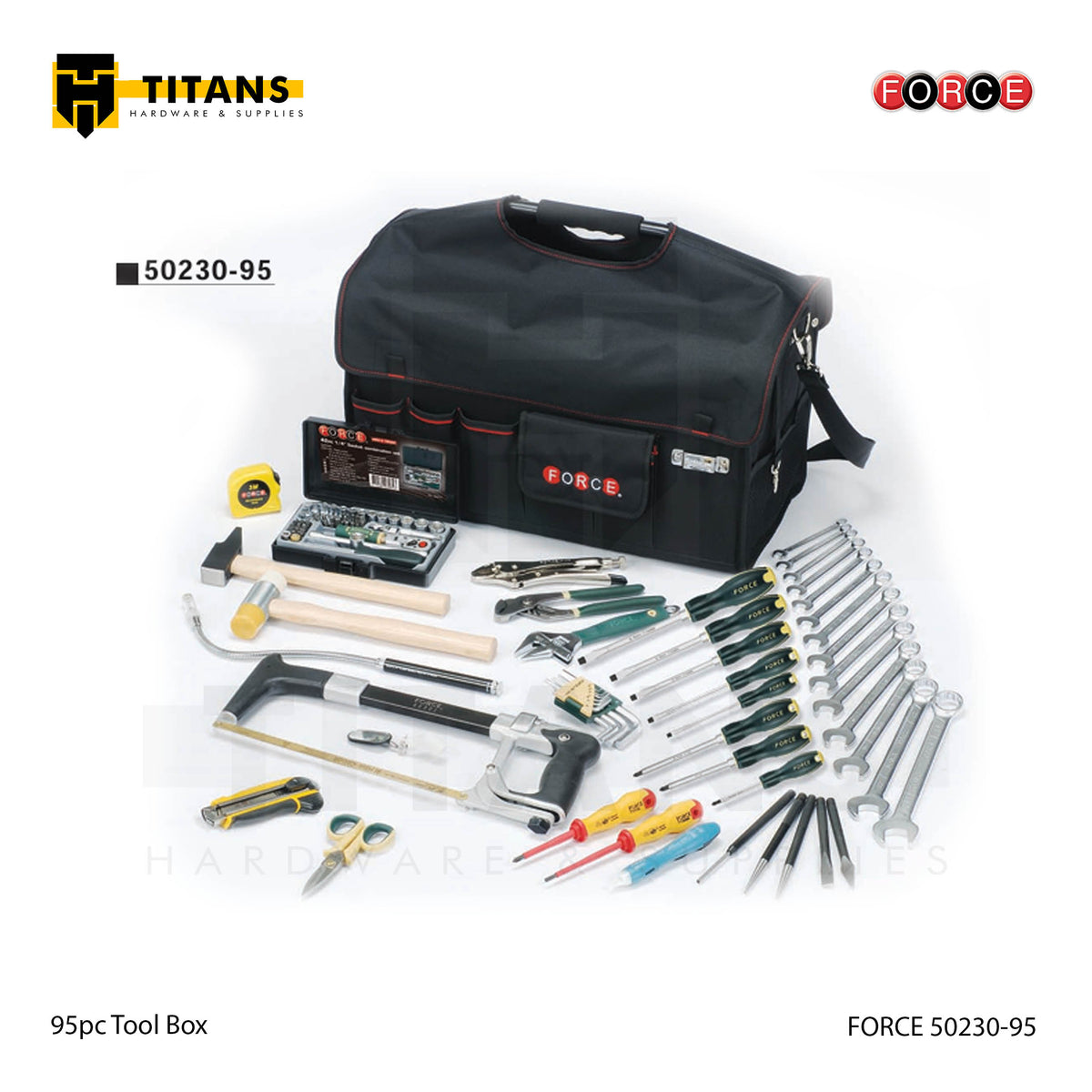 (FORCE 50230-95) 95PCS, TOOL BOX, TOOLS INCLUDED